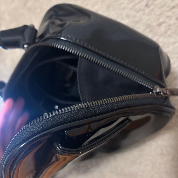 SOLD A/X Armani Exchange Patent Leather Black Purse W Detachble Strap - Picture 13 of 13